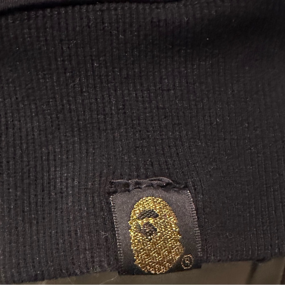 Bape x Travis Scott DSM 2015 Neoprene Black and Gold Zip Up Hoodie size XXL Used - Picture 4 of 16